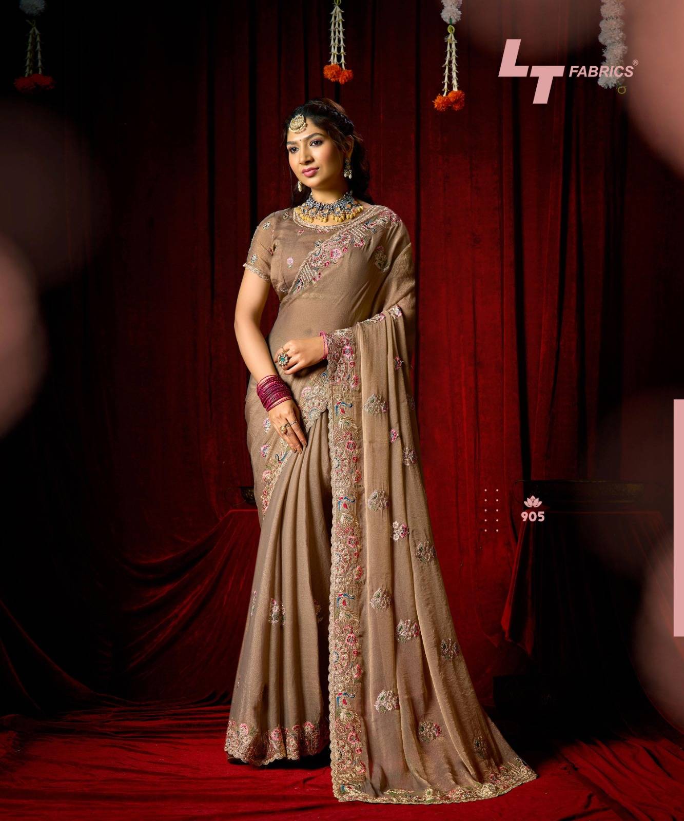 JIMMY VOL-09 By LT Fabrics 901 To 906 Series  Indian Traditional Wear Collection Beautiful Stylish Fancy Colorful Party Wear Fancy Silk Sarees At Wholesale Price